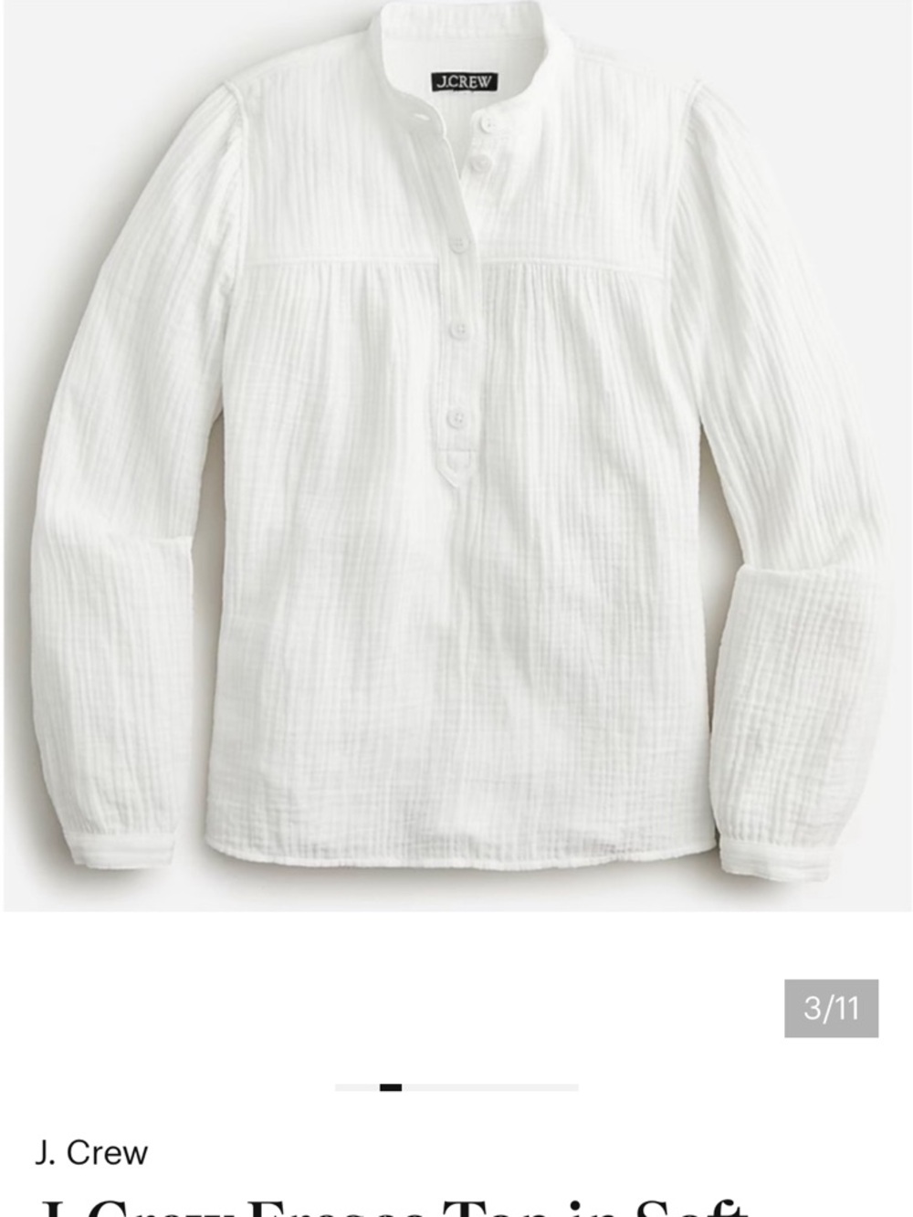 J Crew soft gauze garden top